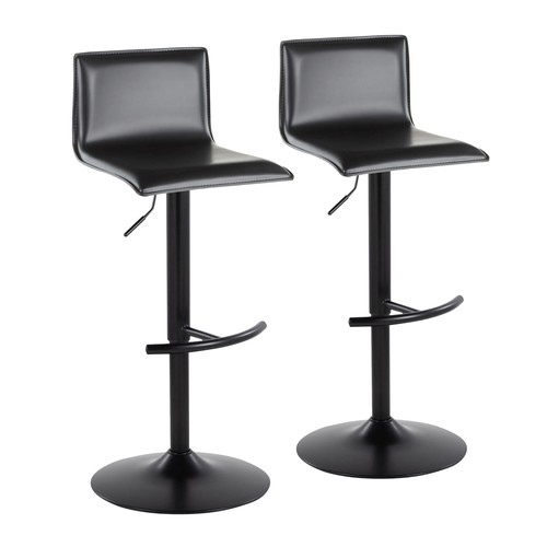 Mara Upholstered Adjustable Barstool - Set Of 2